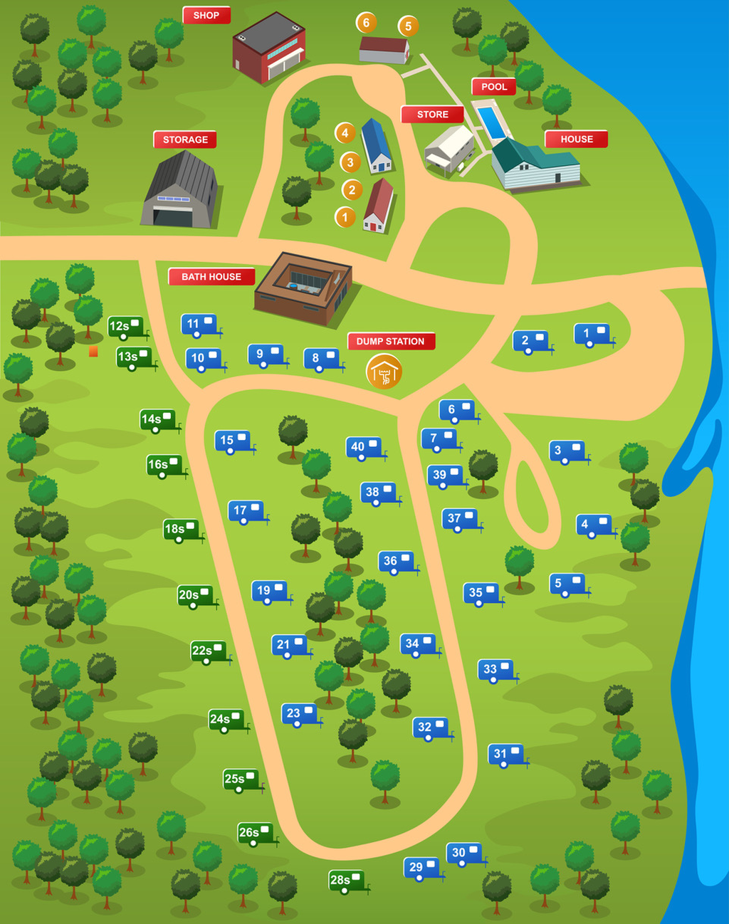 Camping at Holiday Landing Campground offers a variety of beautiful